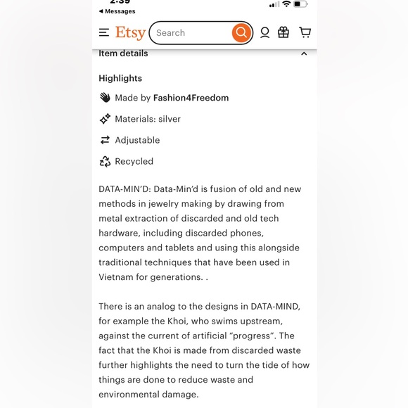 Large Silver Butterfly Bracelet - Picture 4 of 11